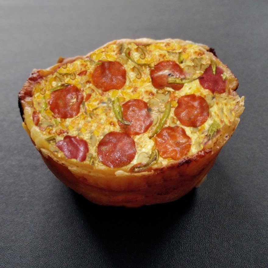 Pizza-Muffin Salami-Peperoni